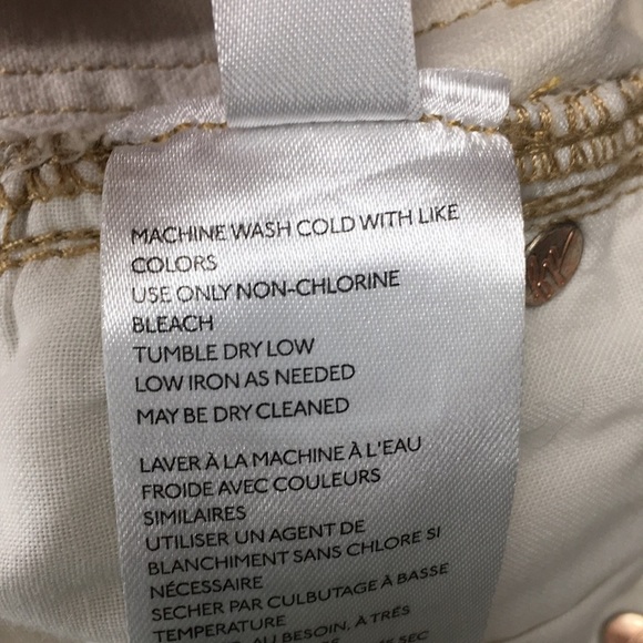 3/$20 We The Free People Skinny Jeans Womens 26 Cream Cotton Denim Raw‎ Hem - Picture 11 of 13